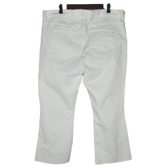 MADEWELL Cali Demi-Boot Raw Hem Jeans Womens Plus Size 36 White Stretch - Picture 6 of 11